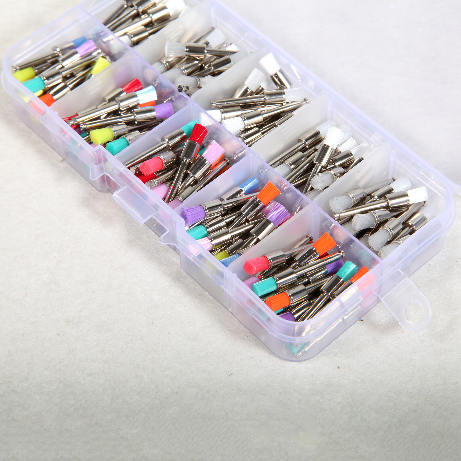 200 PCS Dental Nylon Polishing Flat Latch Polisher Prophy Brush Disposable mixed