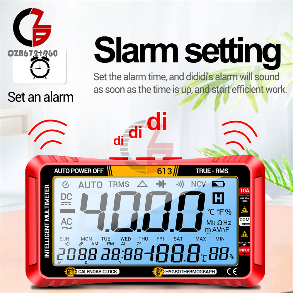 ANENG Digital Multimeter 3-in-1 Calendar/ Thermohygrometer /Multimeter AC/DC Hz