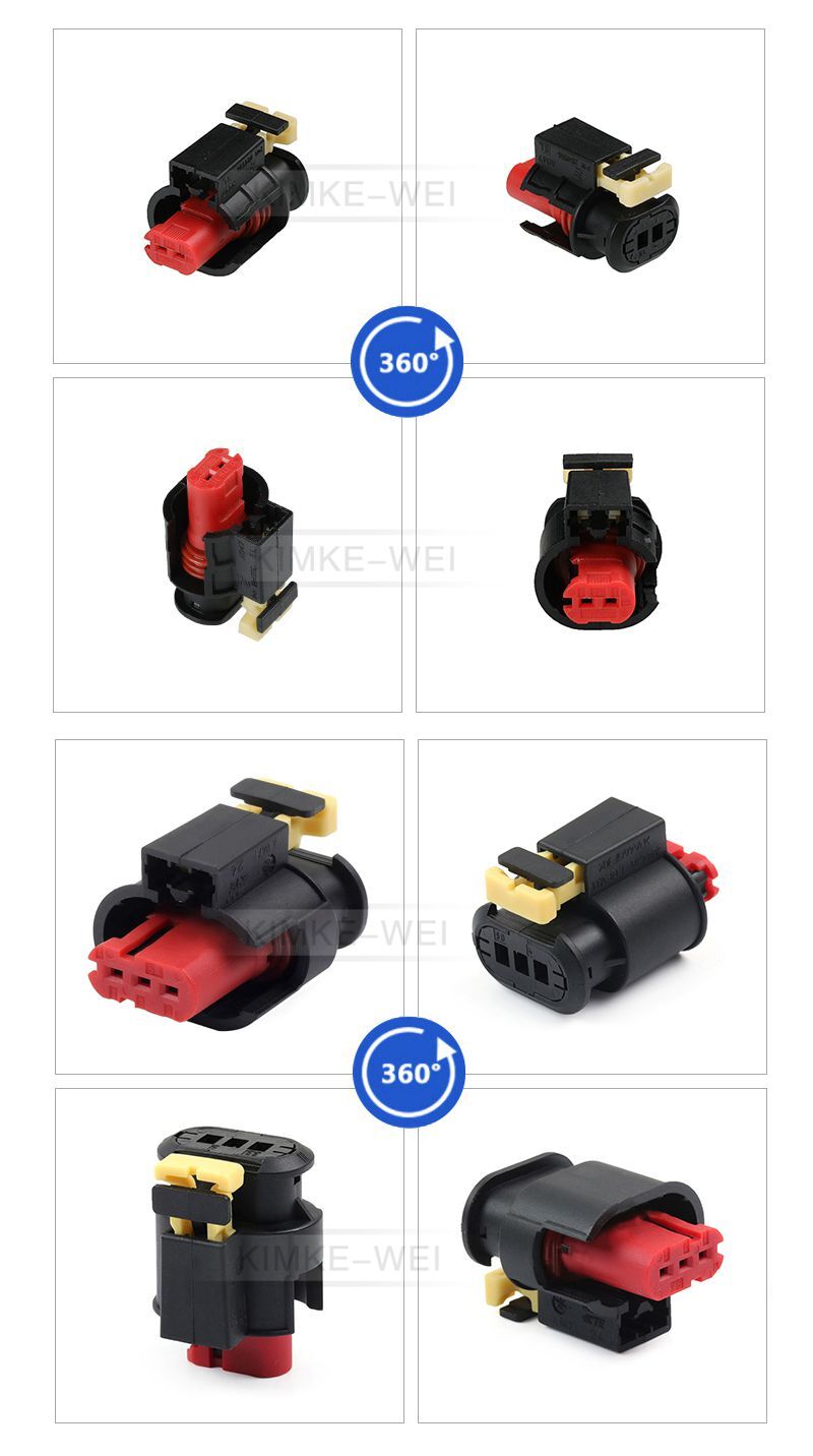 2/3 Pin/Way Automotive Injection Ignition Coil Sensor VVT Socket Connector Plug