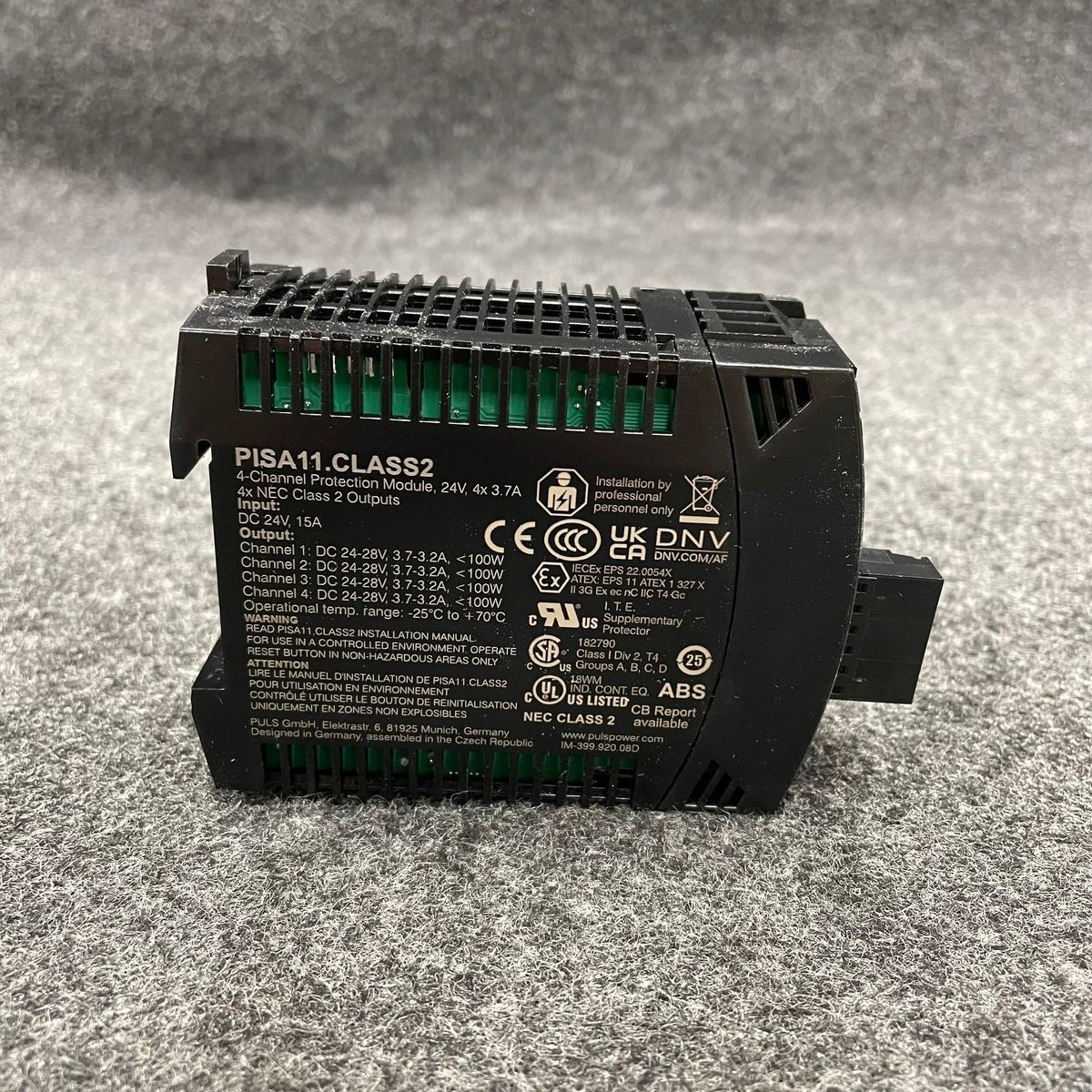 PULS PISA11.CLASS2 Protection Module 24V 15A 100W, Black