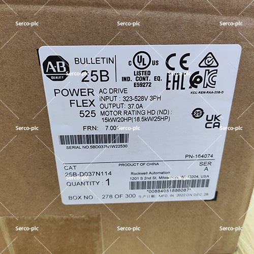 New Genuine Allen-Bradley 25B-D037N114 Inverter, Free Fast Shipping