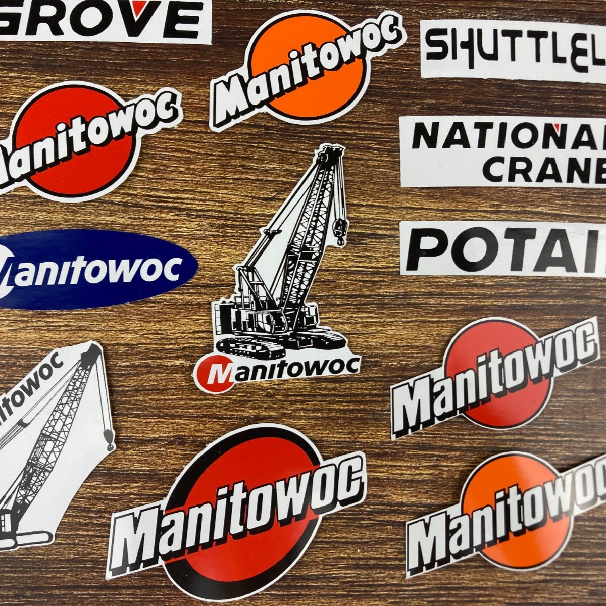 Decal Stickers Manitowoc Crawler Crane Grove POTAIN National Crane Shuttlelift