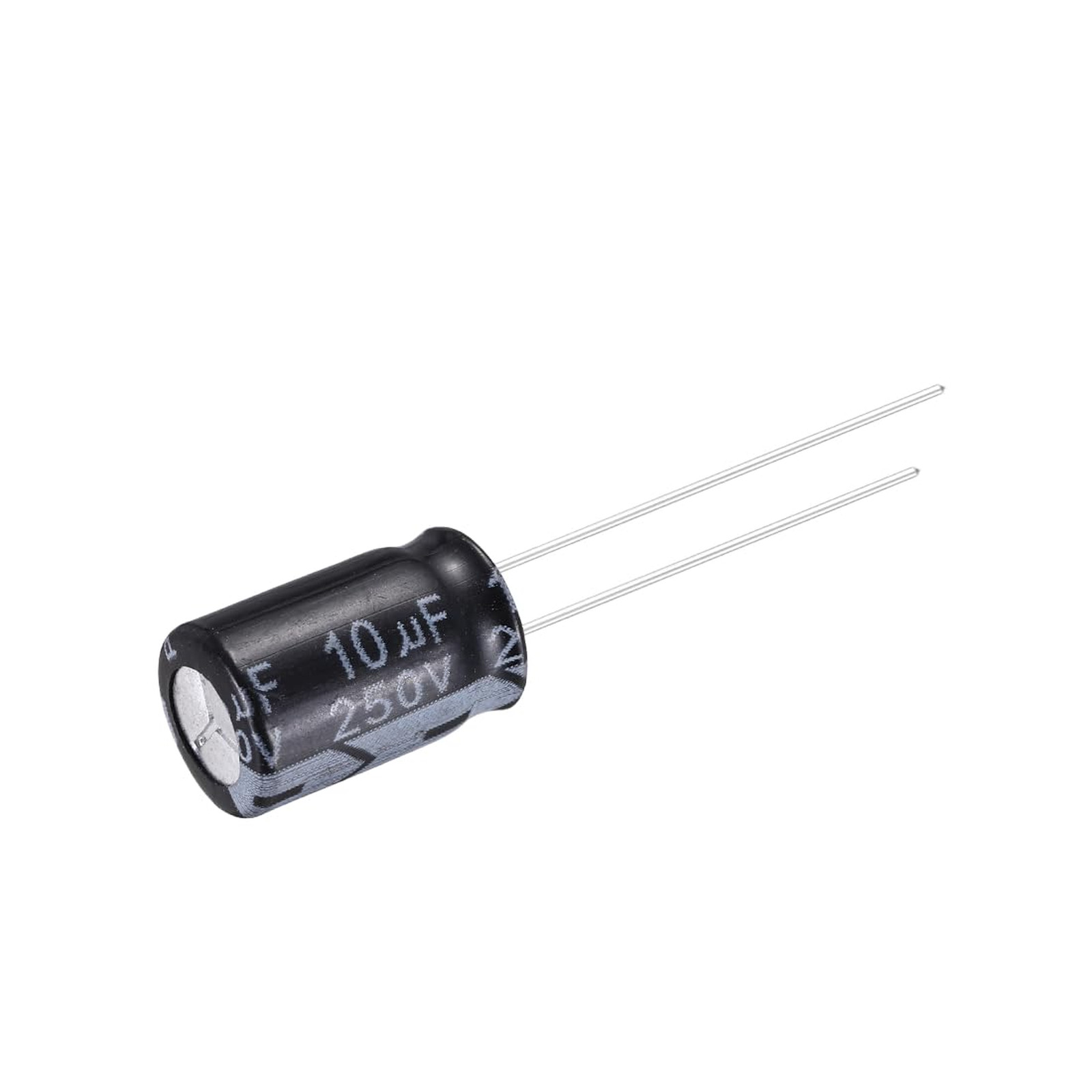 Electrolytic Capacitor 10uF 250V Aluminum Radial Leads 8x12mm 50 Pack