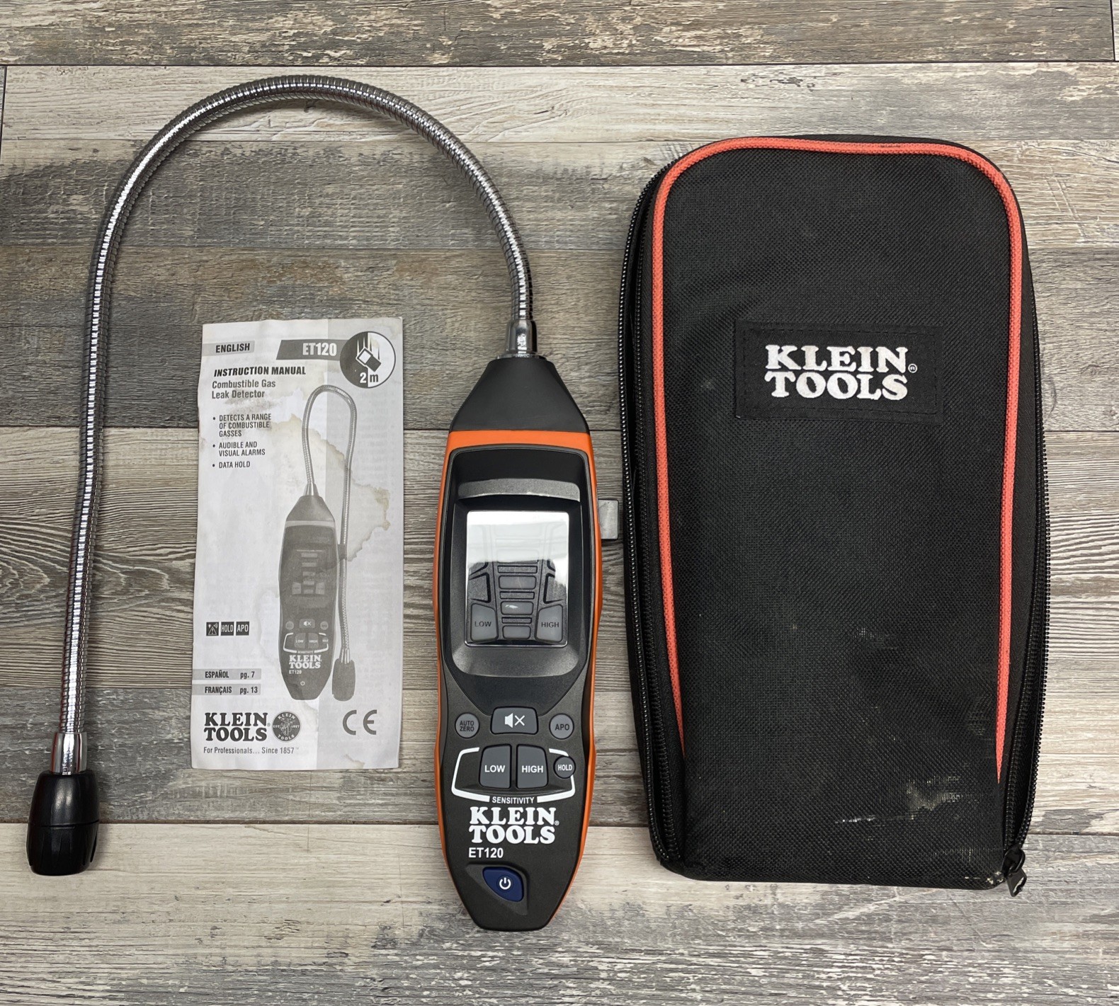 Klein Tools ET120 Combustible Gas Leak Detector Excellent Condition