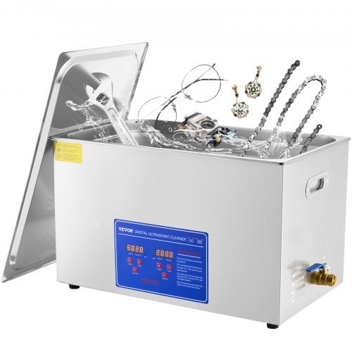 VEVOR 30L Ultrasonic Cleaner w/ Digital Timer & Heater Jewelry Cleaner 40kHz