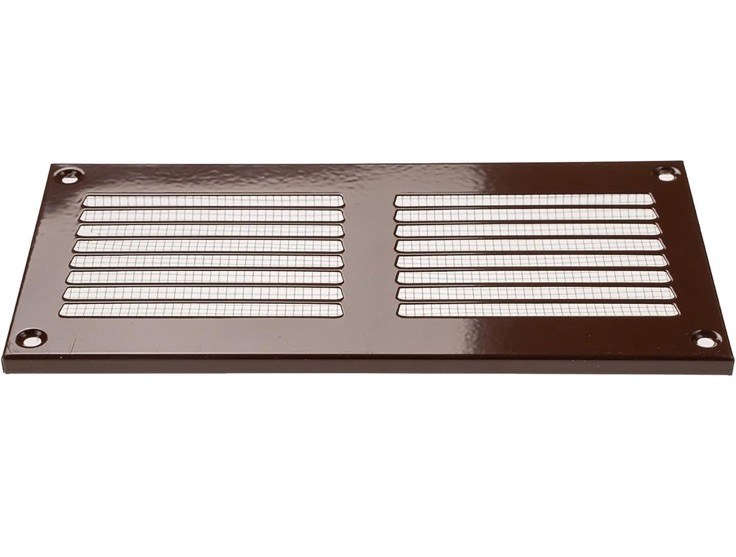 8×4 Brown Air Duct Vent Cover 5-Pack Metal Rectangle w Screen New FAST SHIPPING