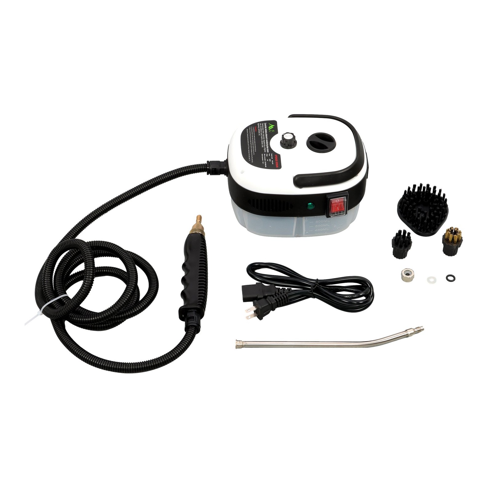 Heavy Pressure Steam Cleaner 2500W 1000ml Tank for Grill&Patio Furniture White