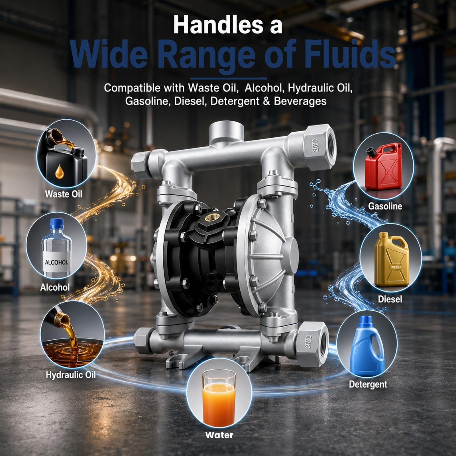 13.21GPM  Air Operated Double Diaphragm Pump