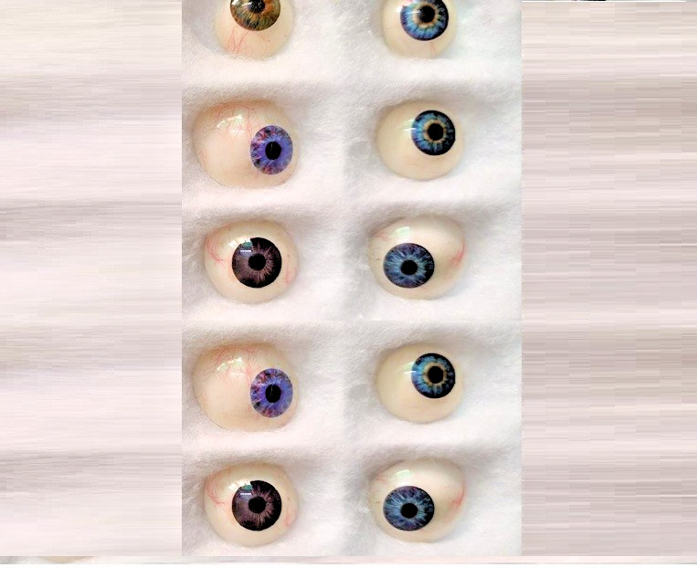 Mixed Prosthetic Eyes Artificial Ocular Collection Medical Training Lot Of 50PC