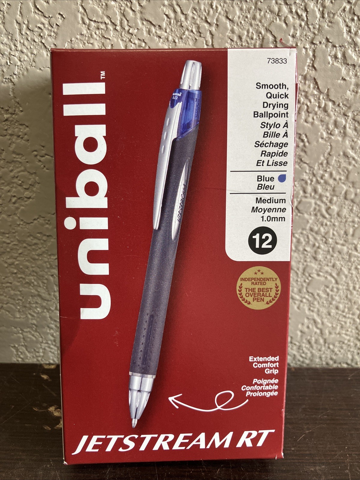 uniball 73833 Jetstream RT Ballpoint Pens Bold Point 1.0mm Blue 12 Count BAD BOX
