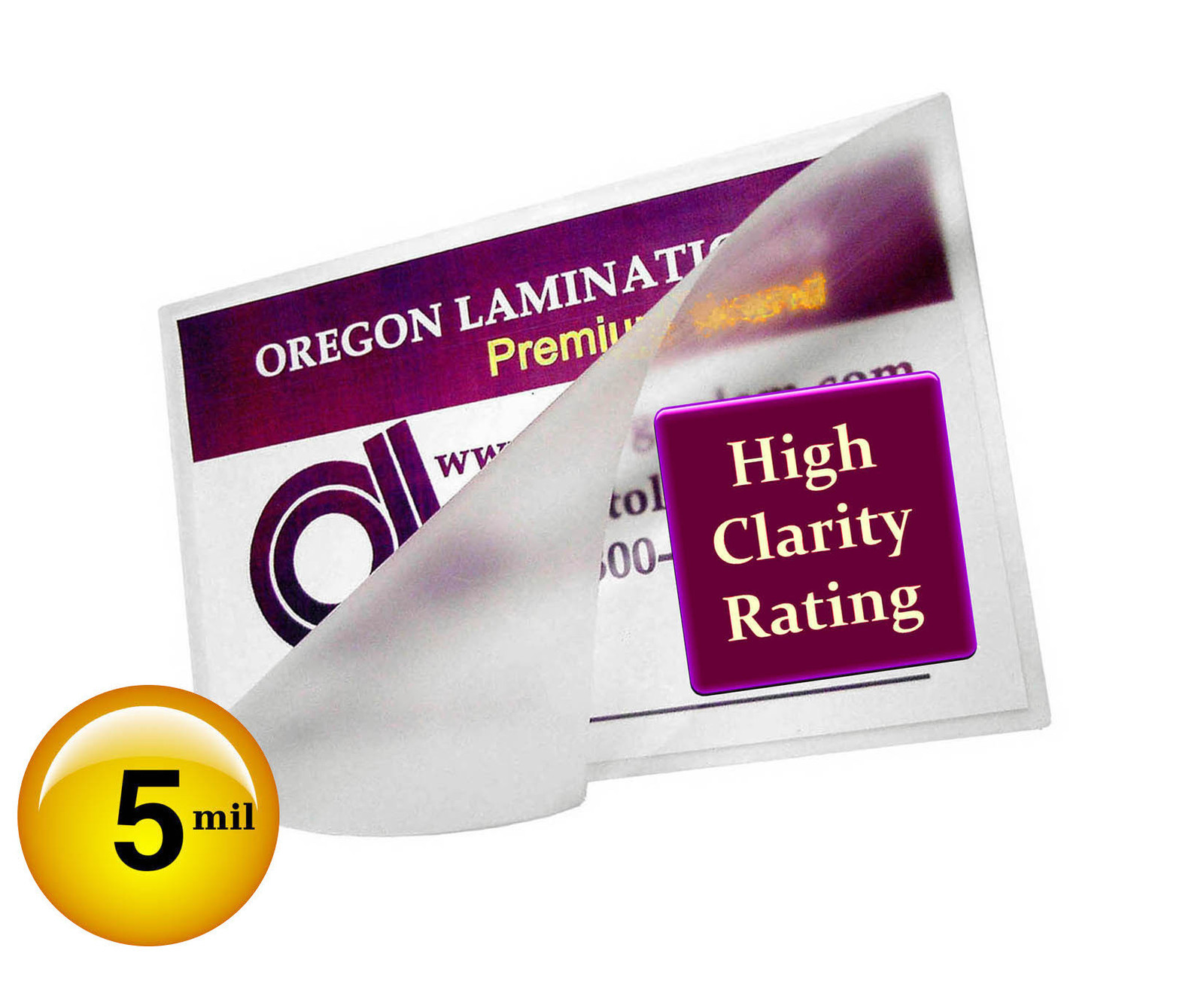 Hot Laminating Pouches 2-1/4 x 3-3/4-inch Business Card size [100/pack] 5 Mil