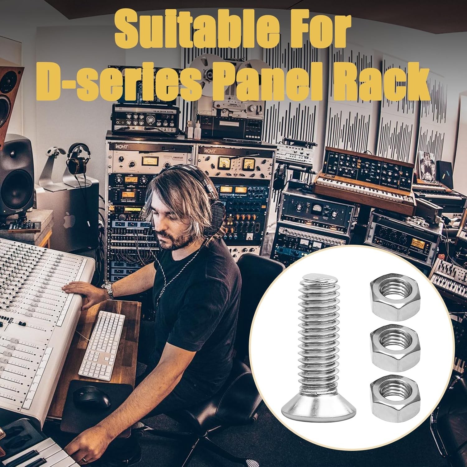 100 Pieces D Series Panel Screws and Nut Kit – Panel Mount Connector, Audio Serv
