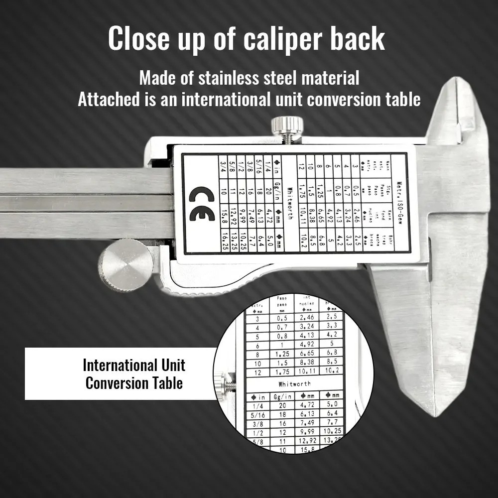 Digital Caliper Micrometer LCD Gauge Vernier Electronic Measuring Tool 6″ 150mm