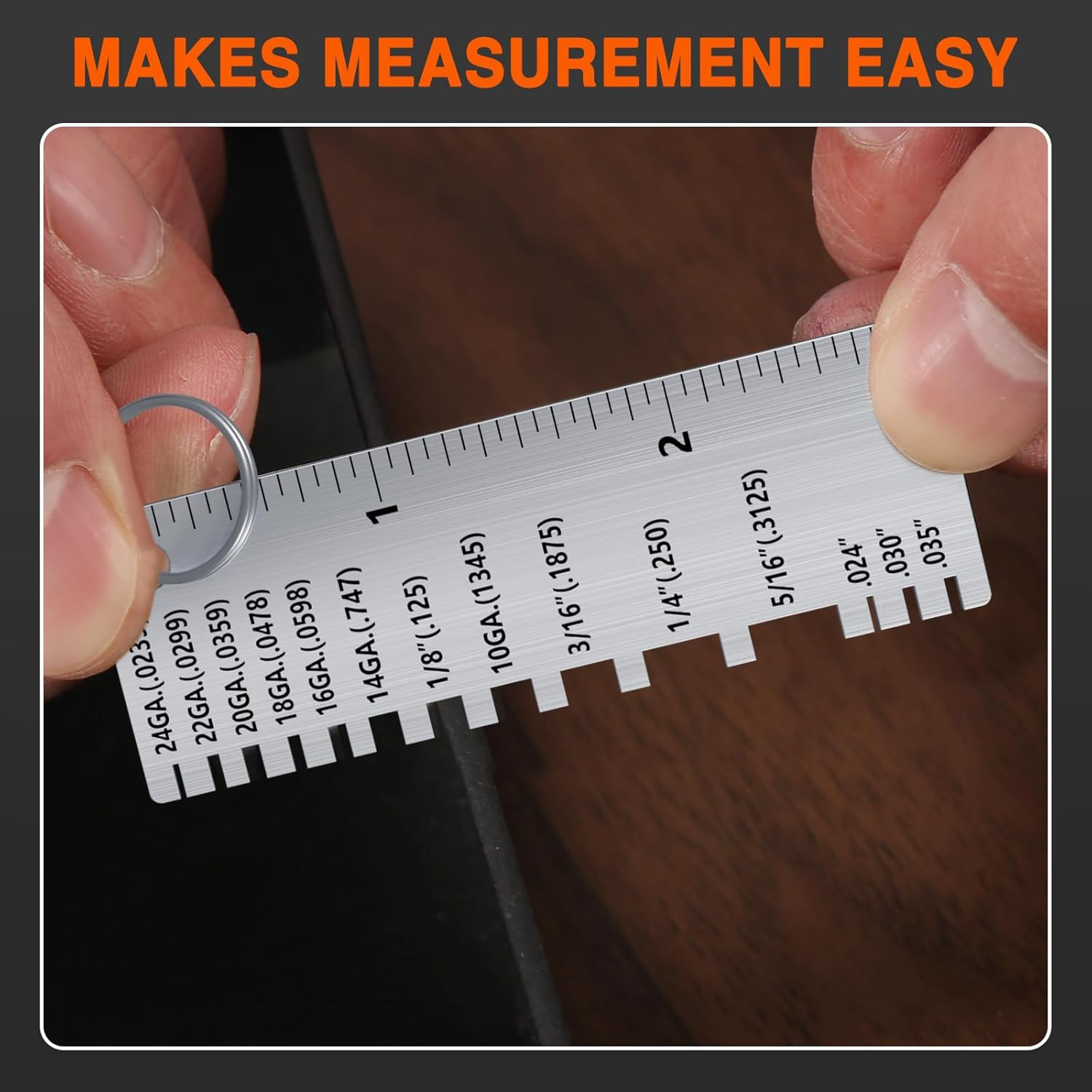 Portable Metal Sheet Thickness Gauge- Stainless Steel Plated Size Inspection Too