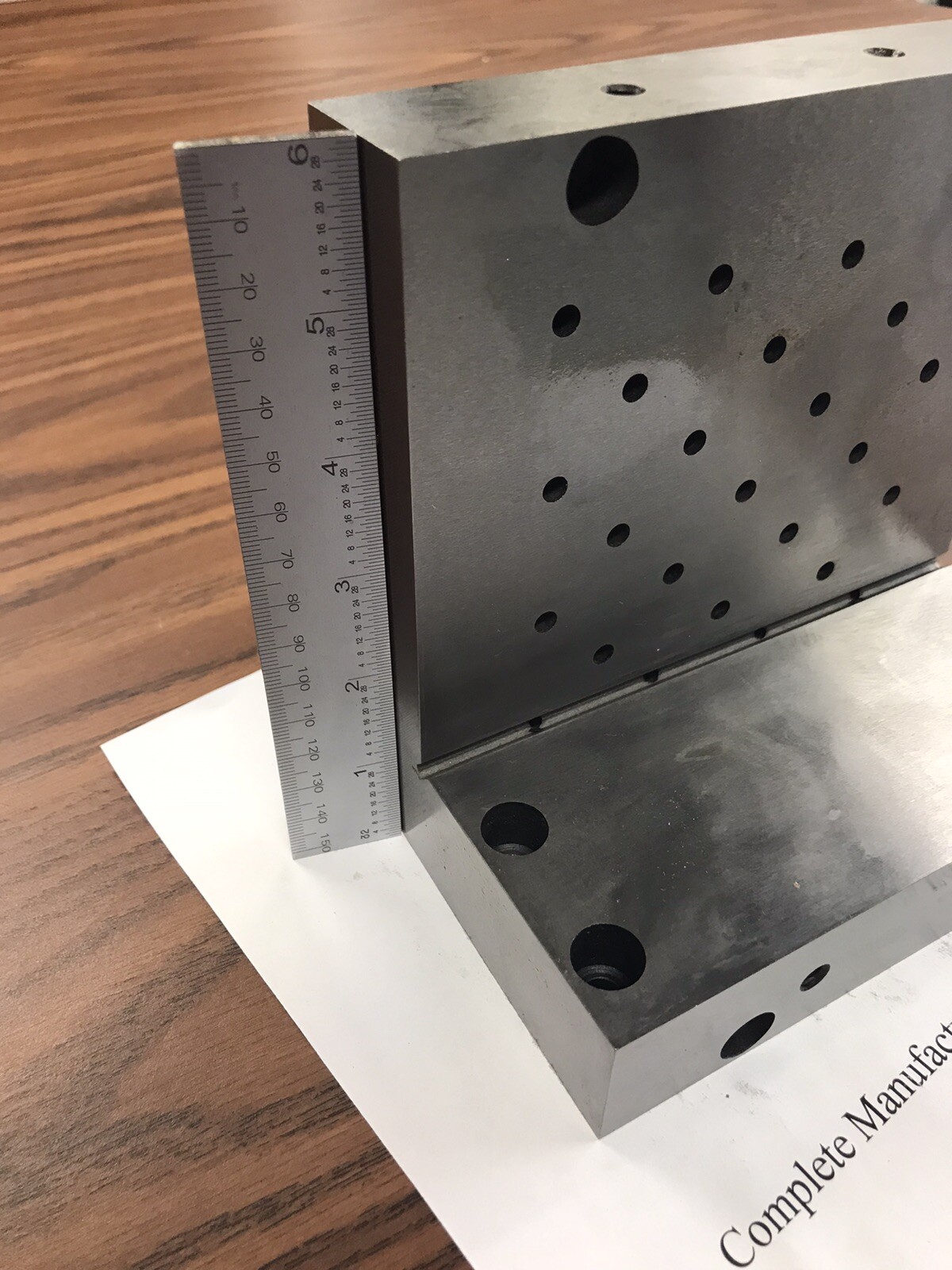 ANGLE PLATE 6x6x4x1-1/4″ Precision Ground w. tapped holes 0.0002″ #PGAP-664-New