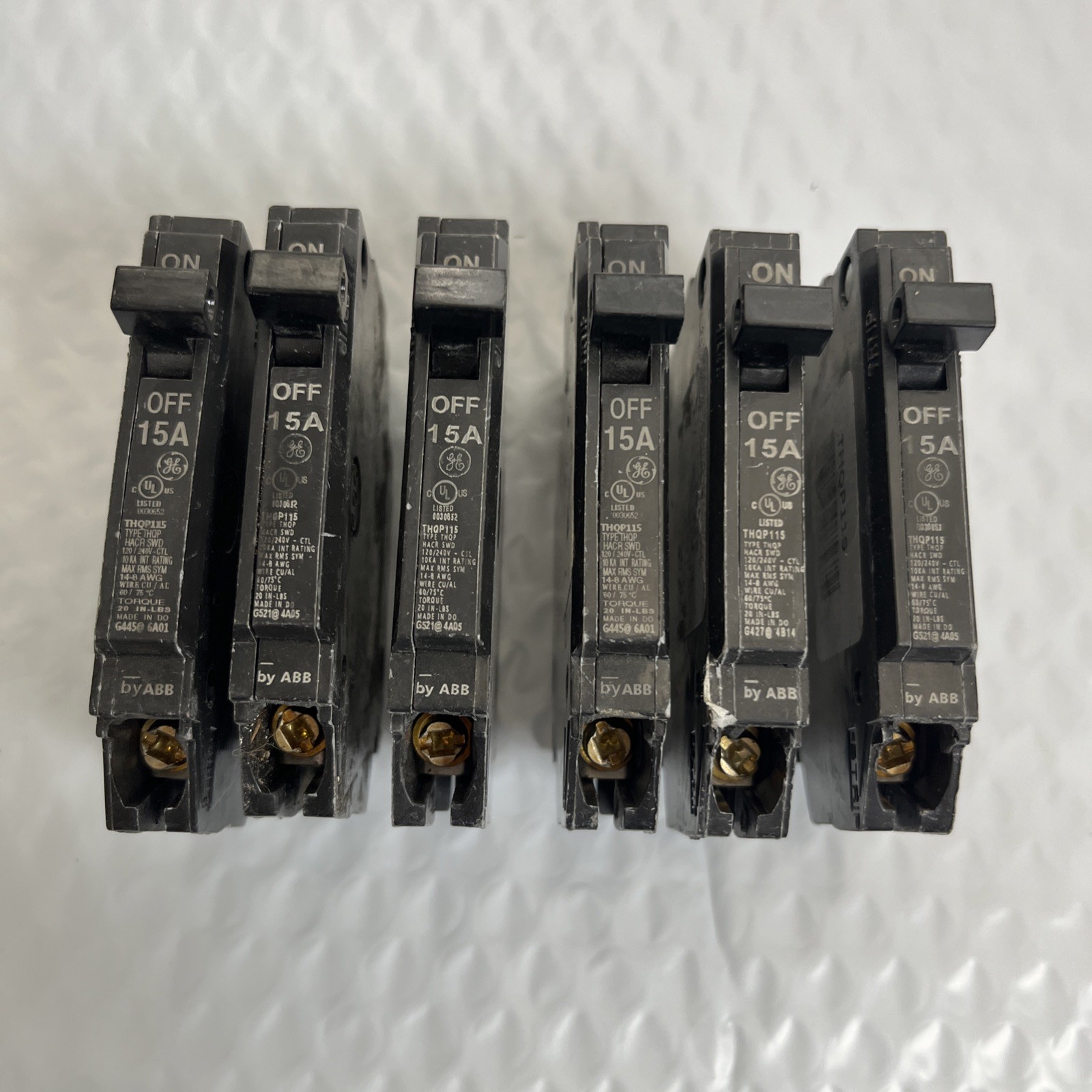 GE Q-Line 15 Amp 1/2 in. Single-Pole Circuit Breaker (THQP115)(6PK)