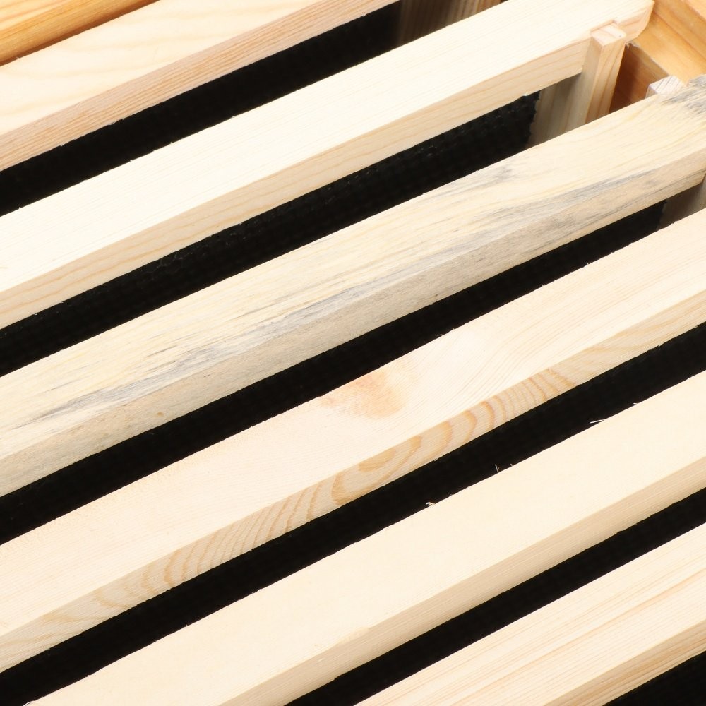 Bee Hive Beeswax Coated Includes Beehive Frames and Foundations 4 Layer 8 Frame