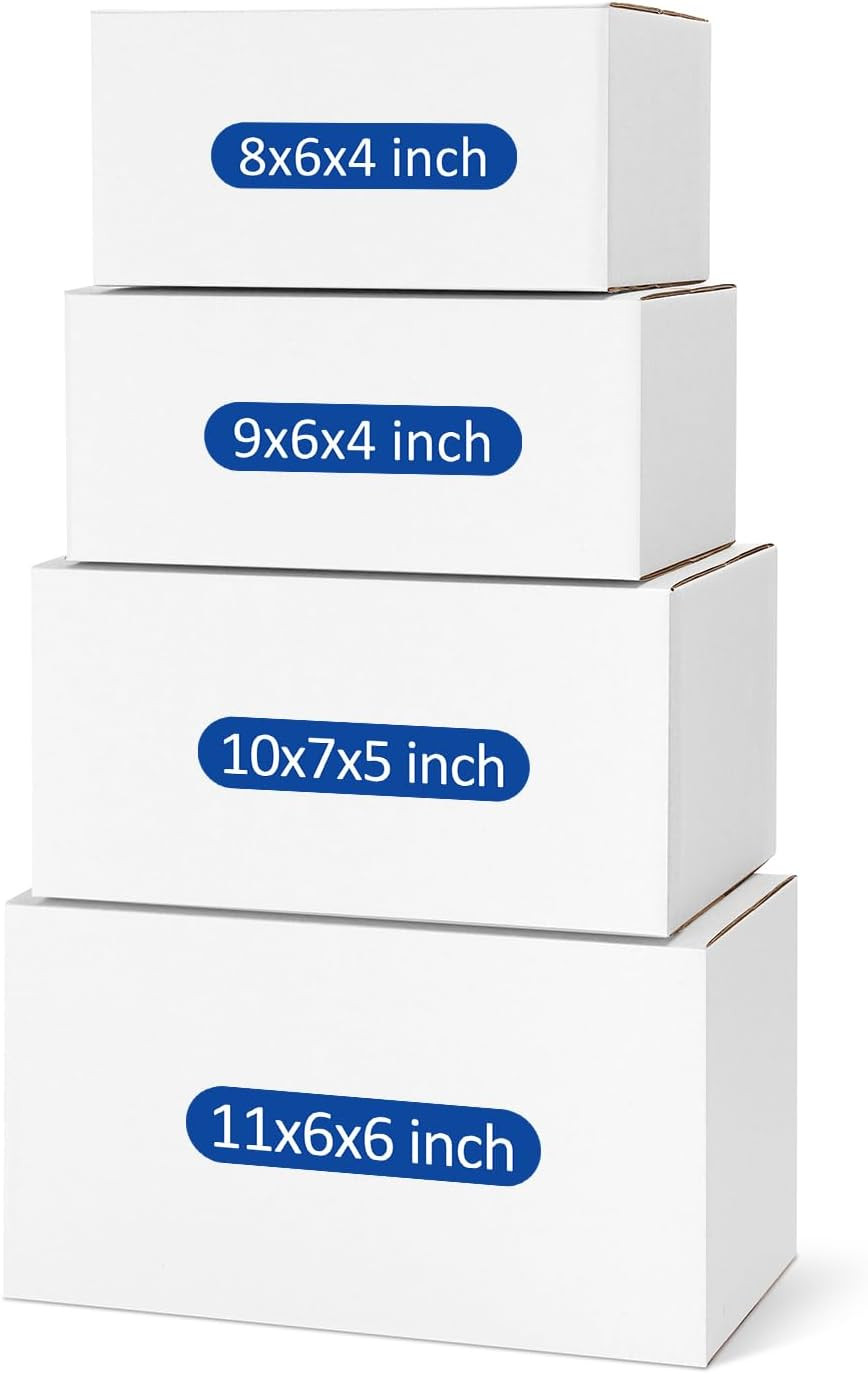 Assorted-Sizes-Shipping-Boxes-20-Pack: 8x6x4 & 9x6x4 & 10x7x5 & 11x6x6 Small-Shi
