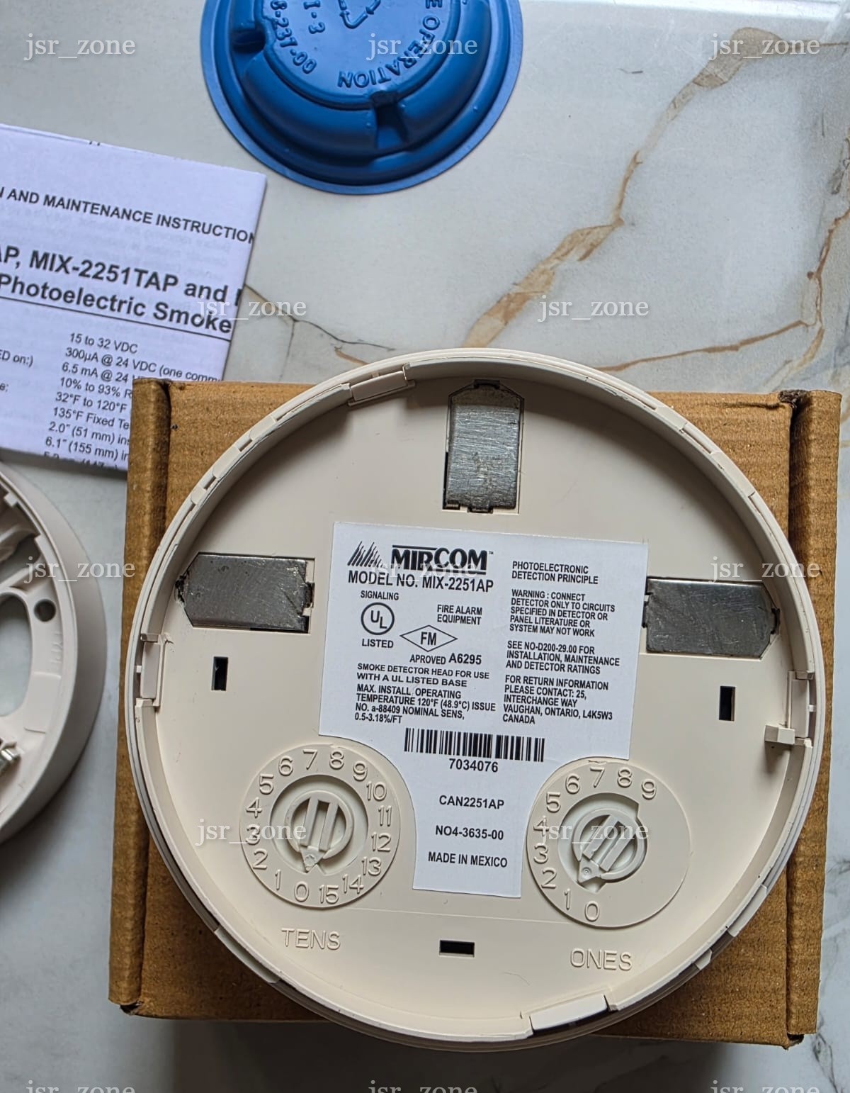 Mircom MIX-2251AP Advanced Protocol Photoelectric Smoke Detector Brand New USA