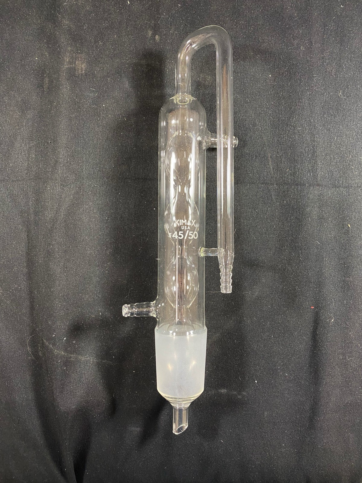 KIMBLE KIMAX Glass Three Bulb Allihn Reflux Condenser With 45/50 Joint