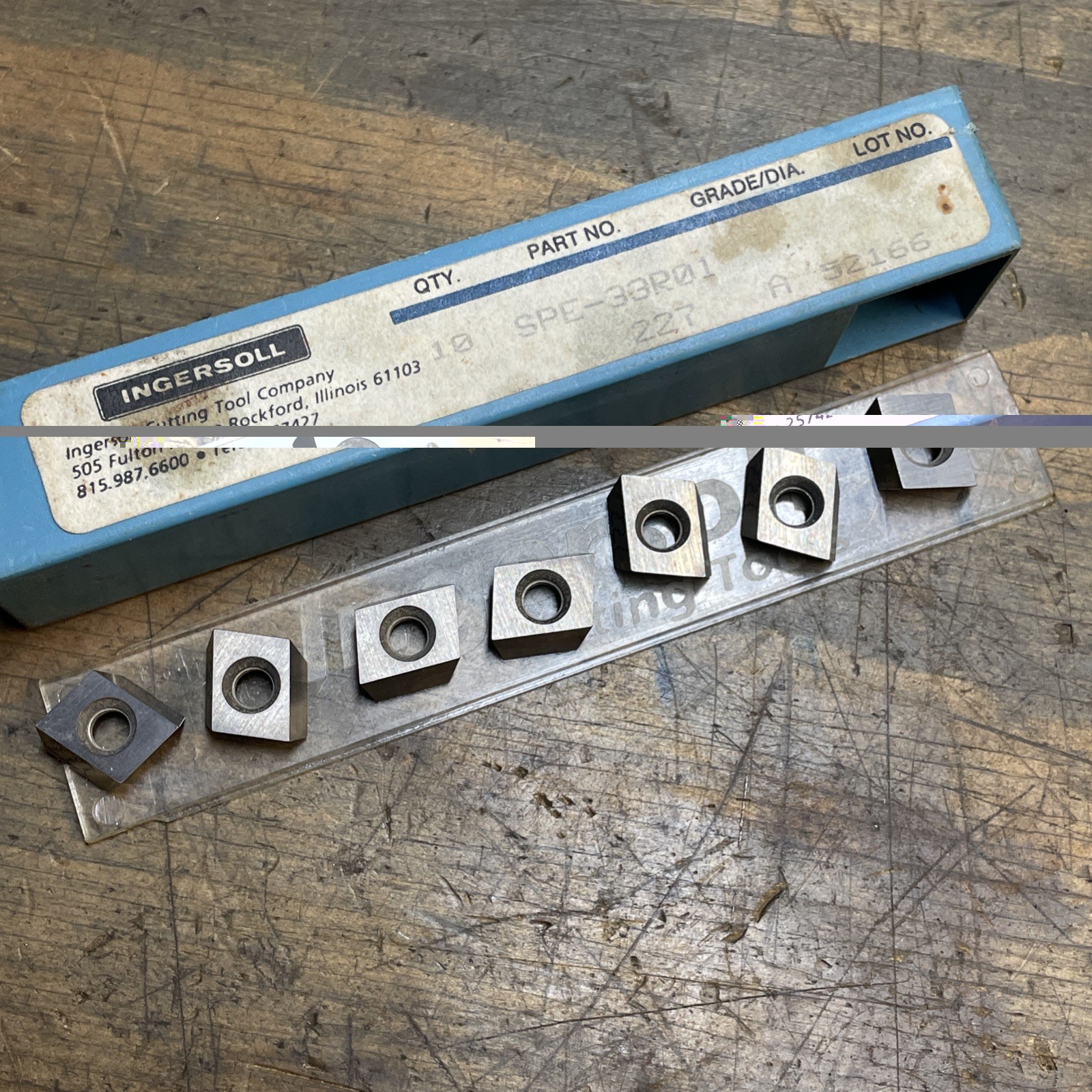 Ingersoll SPE 33R01 Grade 227 Carbide Milling Inserts (box of 7 inserts)
