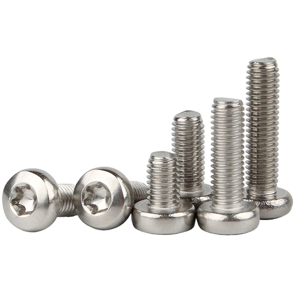 M3 – 0.5 A2 Stainless Steel Six Lobe Pan Head Torx Security Machine Screws Bolts