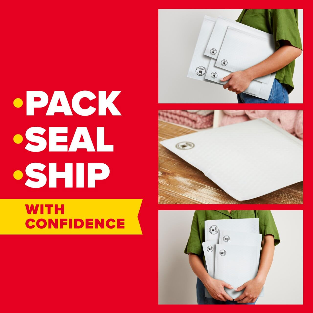 Scotch 3M Poly Bubble Mailer White Size 5 10.5×15 Self-Seal Padded Shipping New