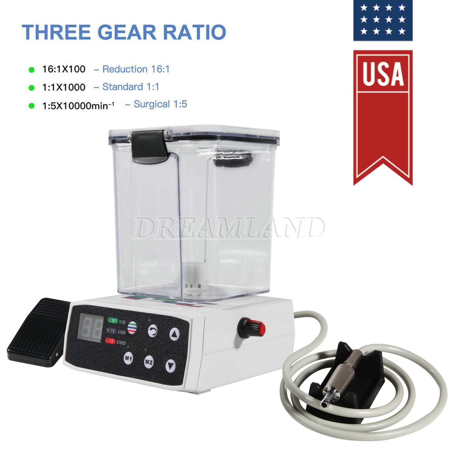 Dental Brushless LED Electric Motor Water Tank fit E type 1:5 1:1 LED Handpiece
