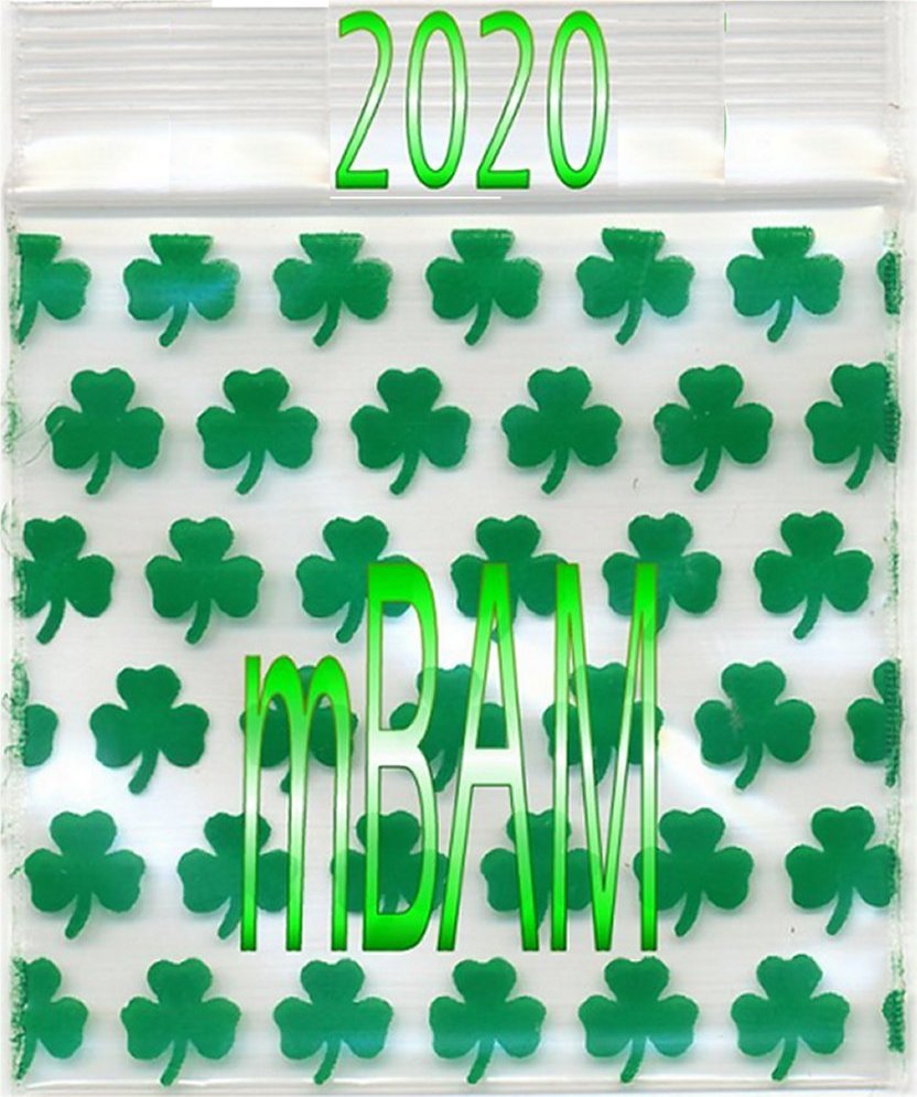 100 PACK BLUE LUCKY 777s 1515 Apple Zip Baggies 1.5×1.5″ Mini POLYBAGS