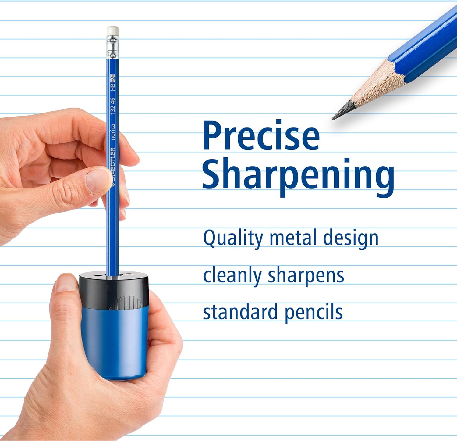 Pencil Sharpener, Premium Quality Sharpener with Screw-On Lid, Prevents Accident
