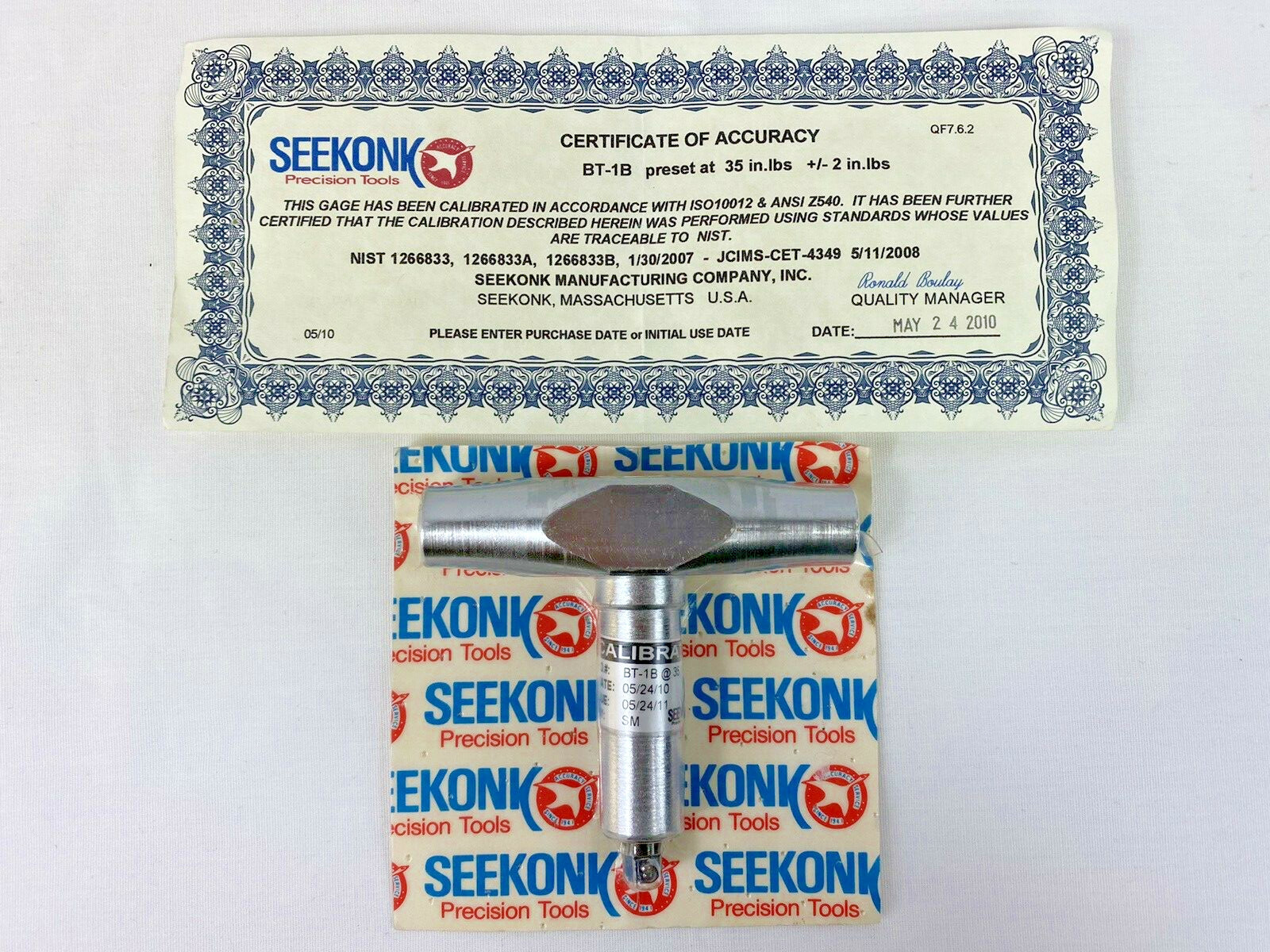 NEW Seekonk Precision Tools BT-1B 1/4″ Drive 35 in / lb T-Handle Torque Wrench !