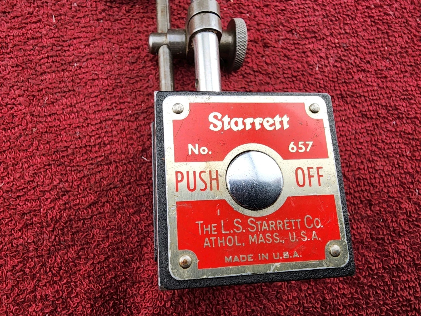Starrett No.657 Magnetic Base Indicator Holder, Made In USA
