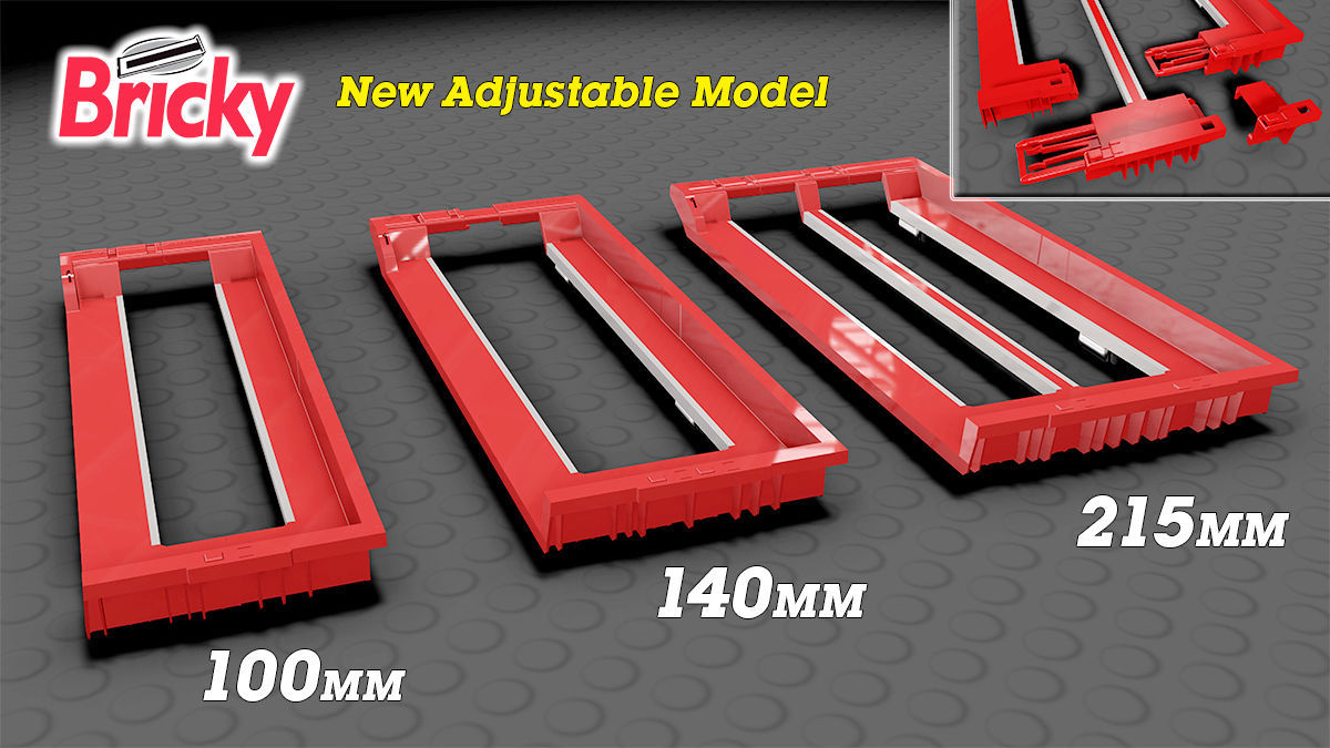 Bricky – Wall Building / Bricklaying Tool + trowel (Adjustable Model)