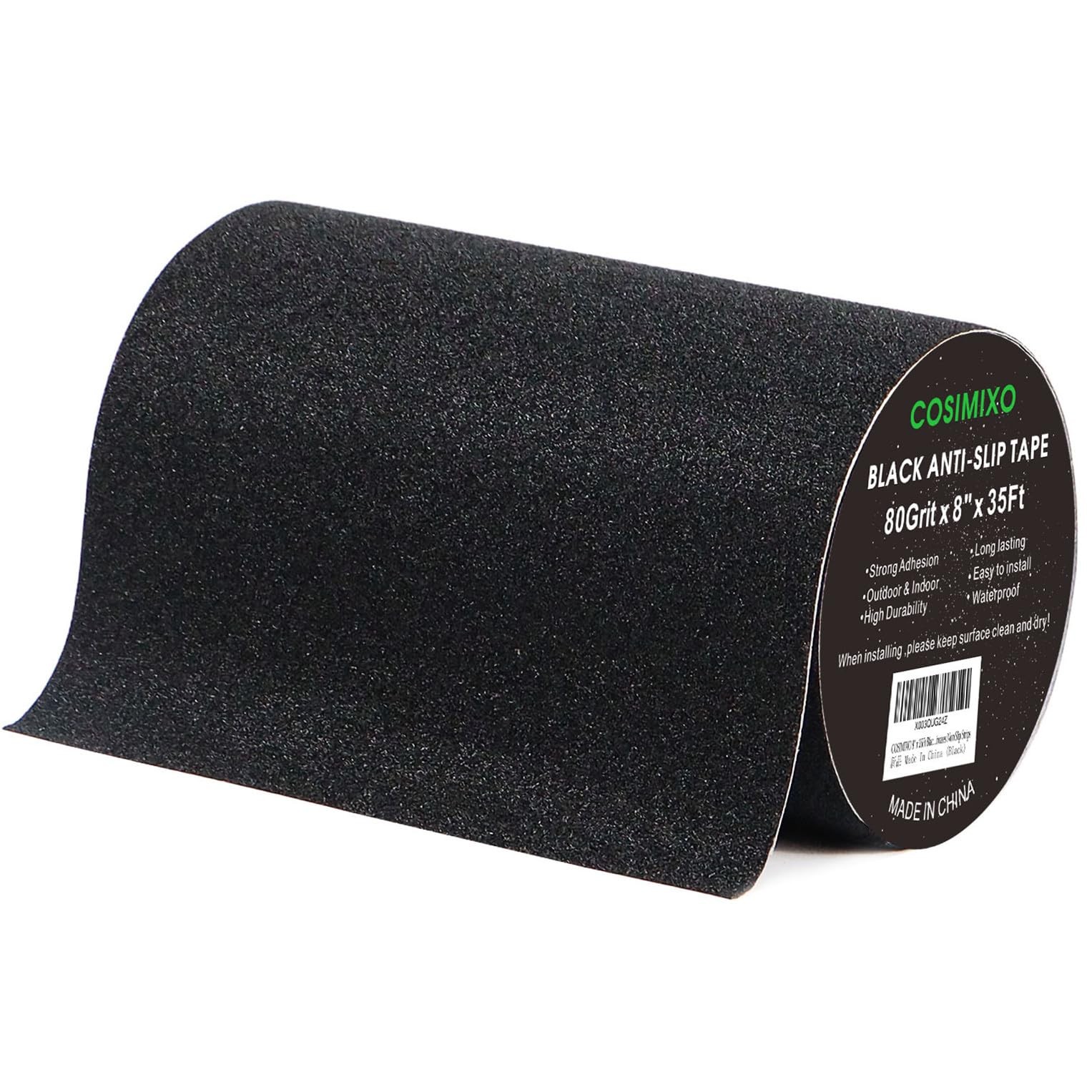 8″ x 35Ft Heavy Duty Anti Slip Tape,80grit Friction,Grip,Abrasive for Stairs …