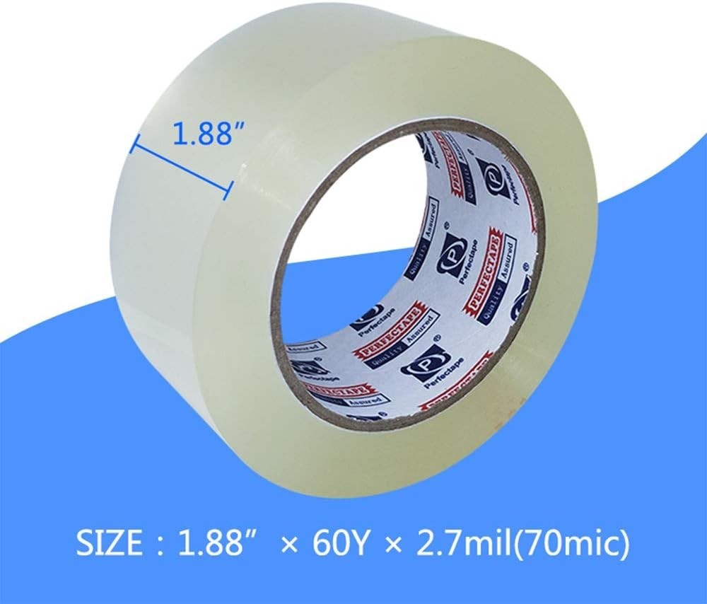Heavy Duty Packing Tape 36 Rolls, Total 2160Y, Clear, 2.7 mil, 1.88 inch x 60…