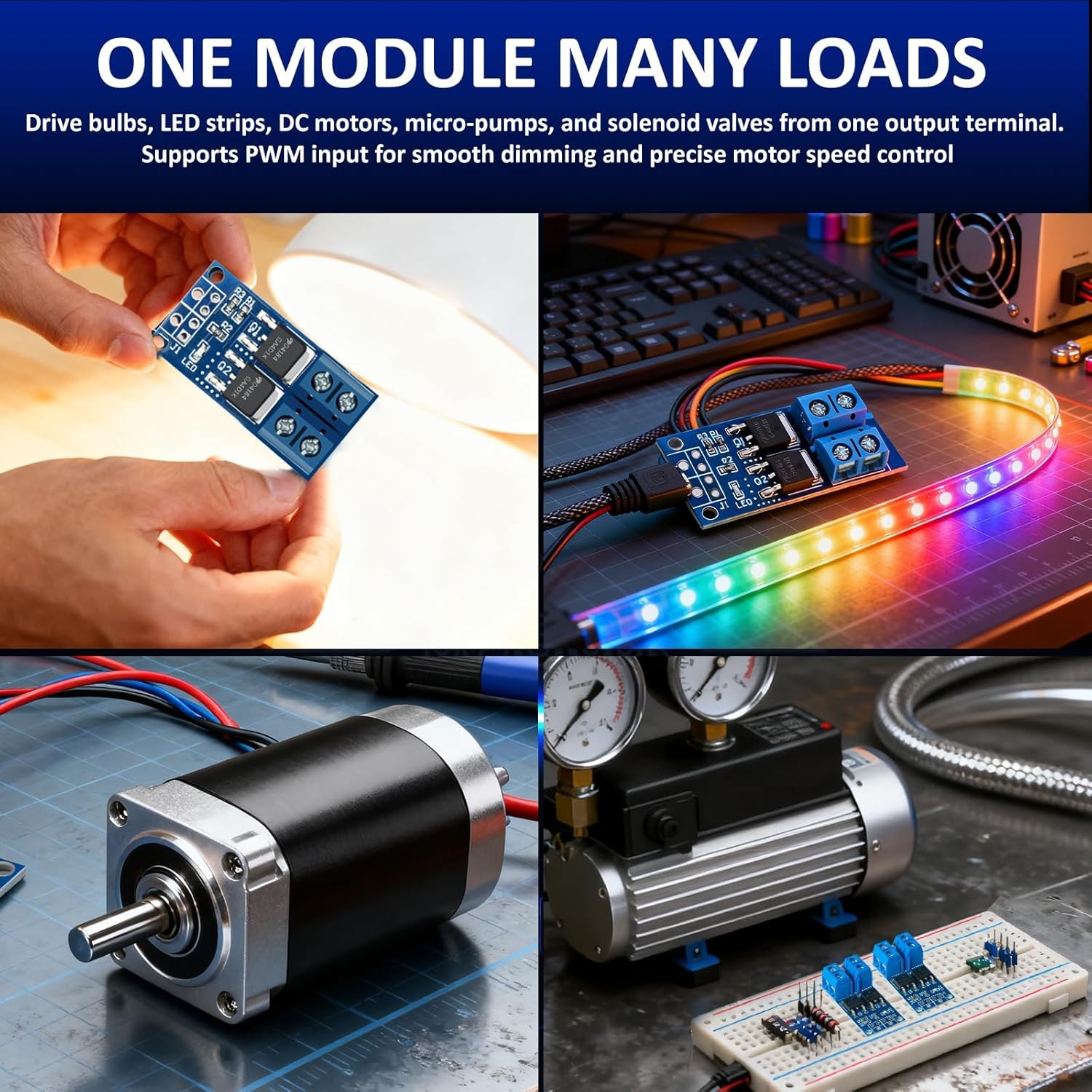 6 PCS Dual High-Power MOSFET Trigger Switch Drive Module, Upgrade 0-20KHz PWM Ad