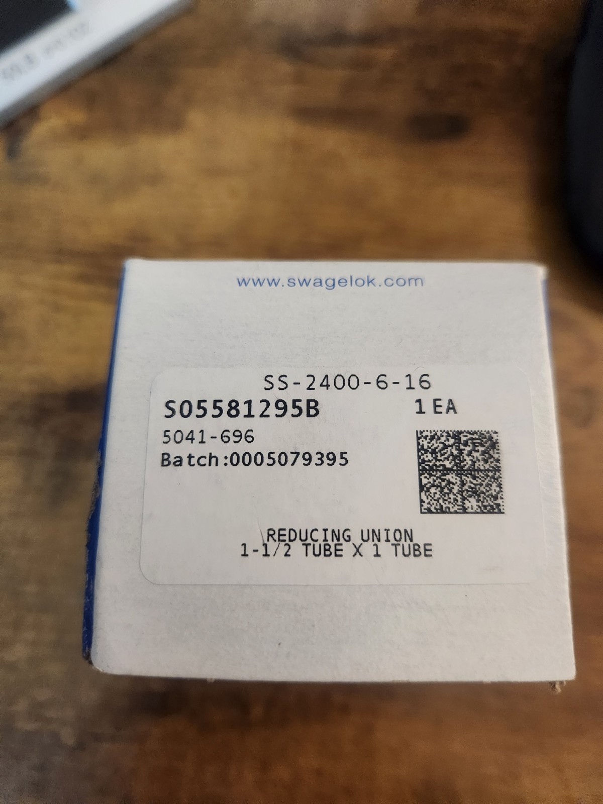 Swagelok SS-2400-6-16 Reducing Union 1-1/2in X 1in