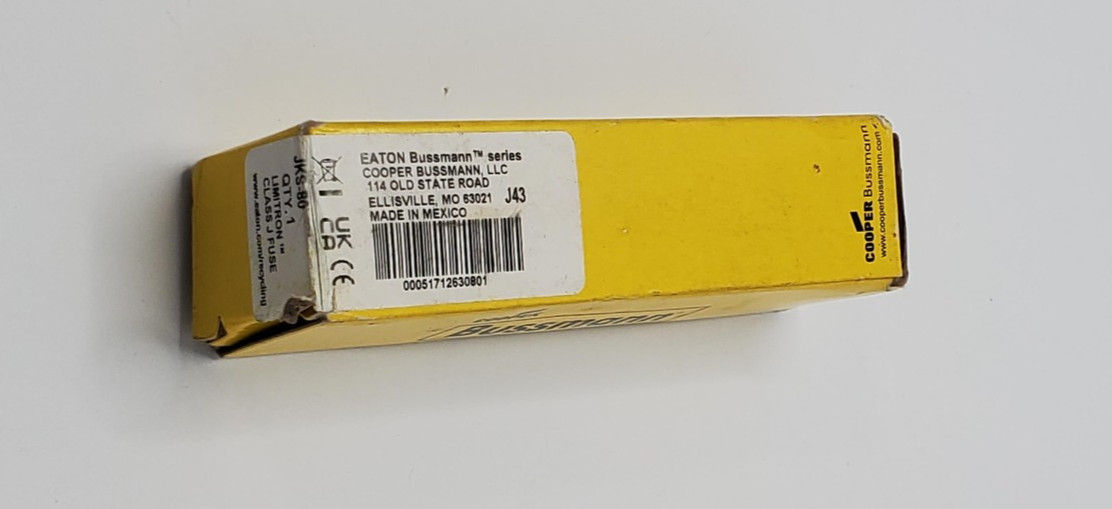 Eaton Cooper Bussmann JKS-80 Limitron Class J Fuse 80A 600VAC Current Limiting
