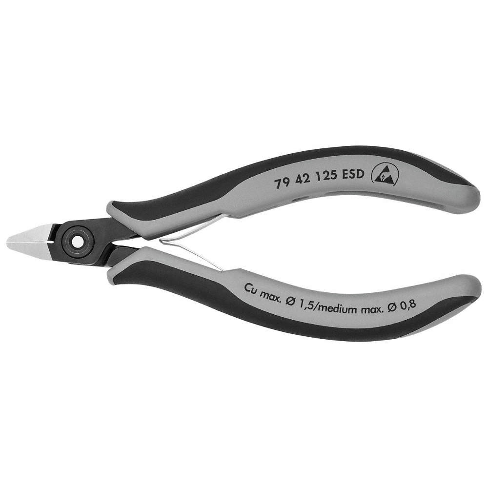 KNIPEX 79 42 125 ESD Precision Diagonal Cutting Plier,5″ L 10U030
