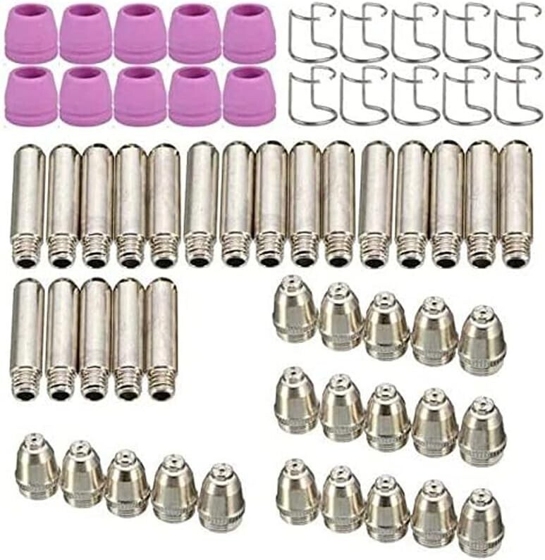 60pcs Plasma Cutter Torch Consumables Kit for SG-55, AG-60, WSD-60 CUT50 60Amp