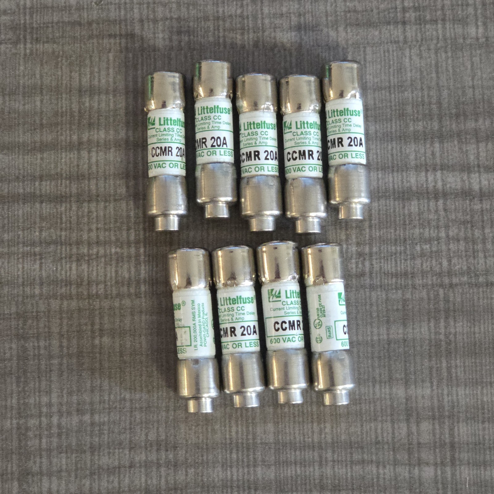 10*in box CCMR-20 Littelfuse 20 Amp 600V Time Delay Fuse CCMR020 “LOT OF 10” USA