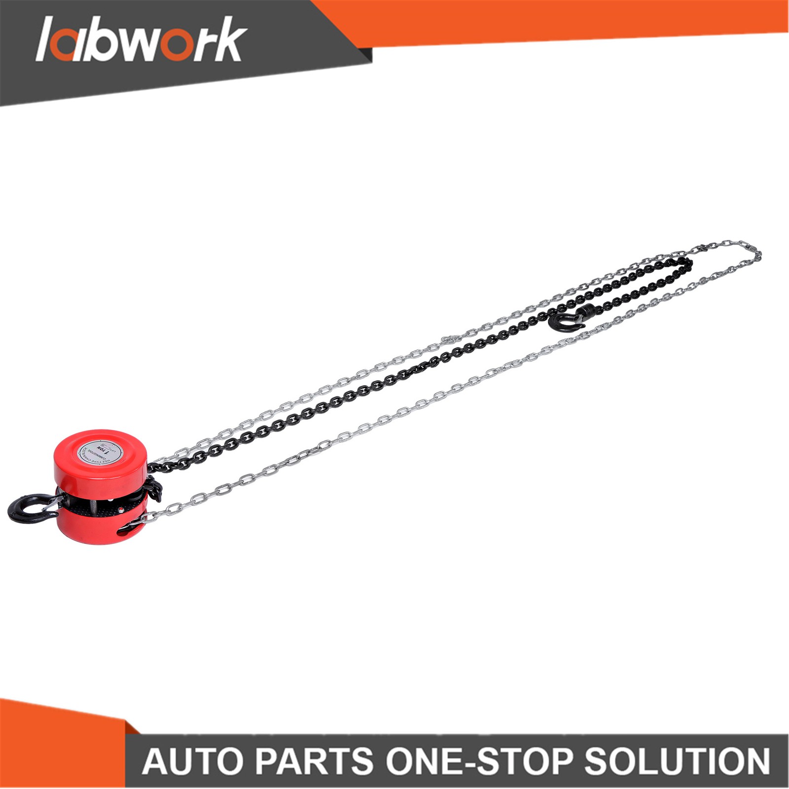 Labwork 2200lbs/1 Ton 8FT/2.4m Lift Manual Hoist G80 Chain w/ 2 Heavy Duty Hooks