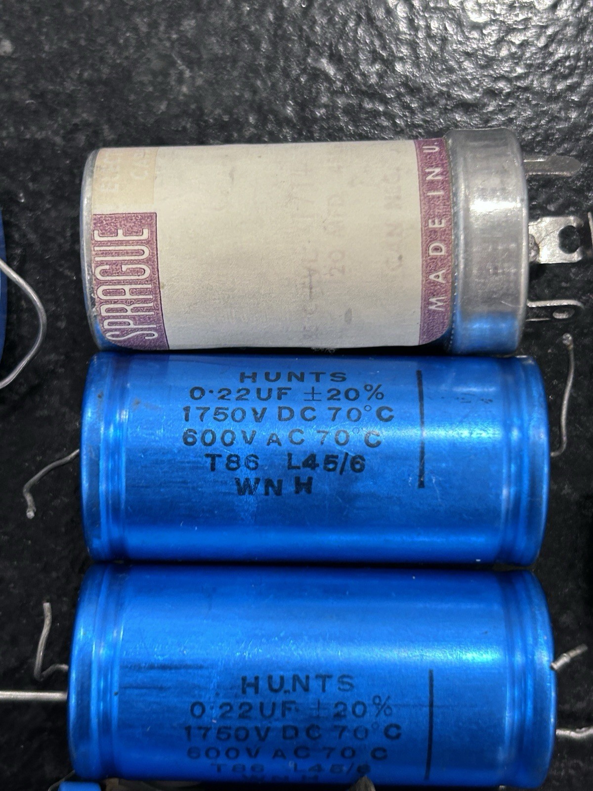 Vintage High Voltage Capacitor Lot Sprague Dearborn Hunts Nichicon 26 Pc Mixed