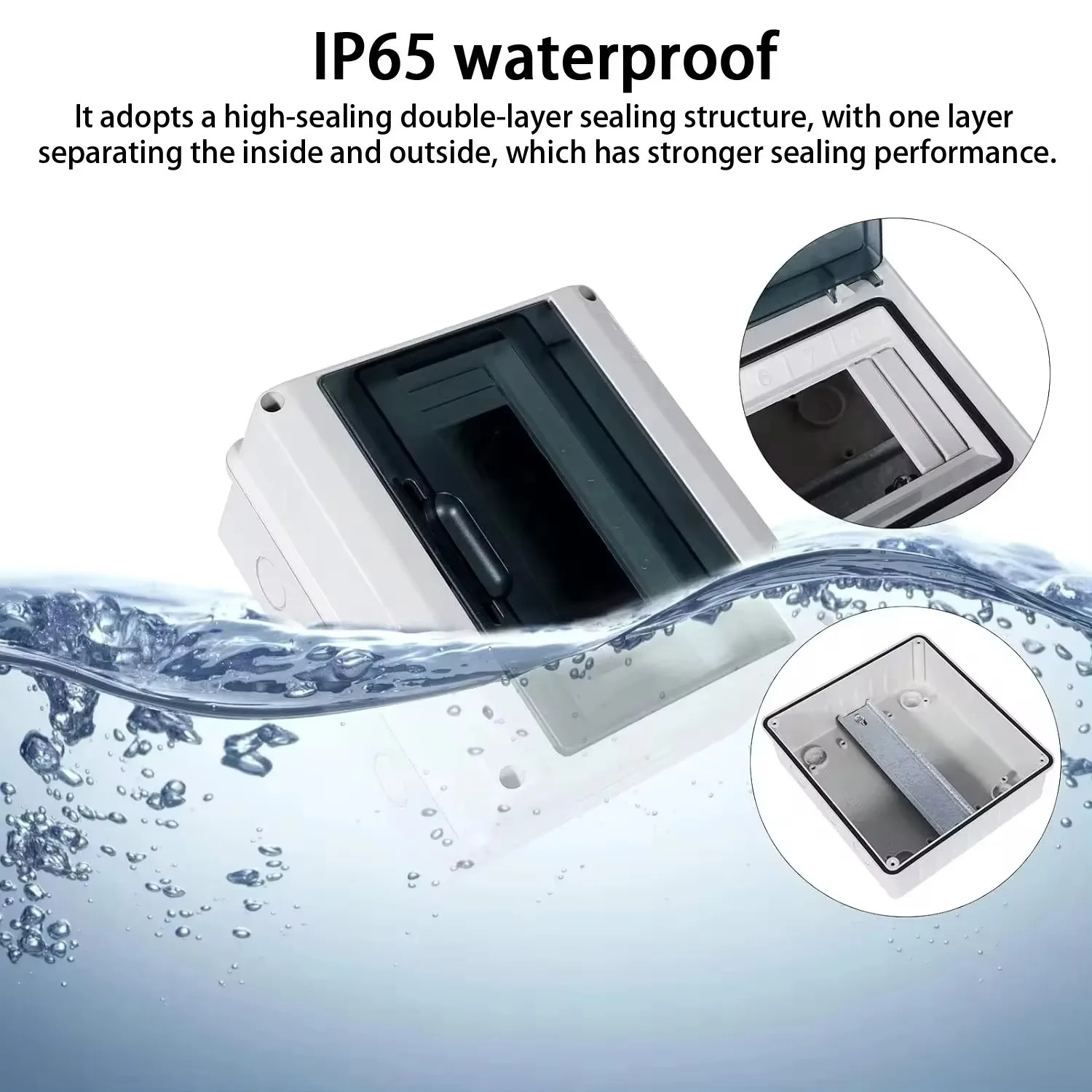 Distribution Box HT Series Junction Box PC Plastic IP65 Waterproof Fuse Boxes wi