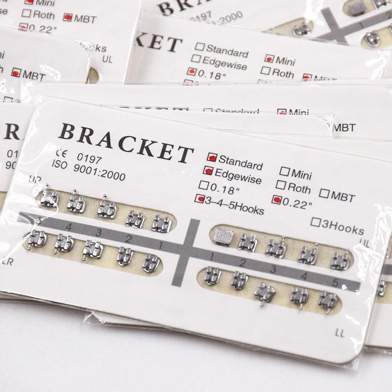 1-100Pack Dental Orthodontic Brackets Braces Roth/MBT/Edgewise 25 Size to Choice