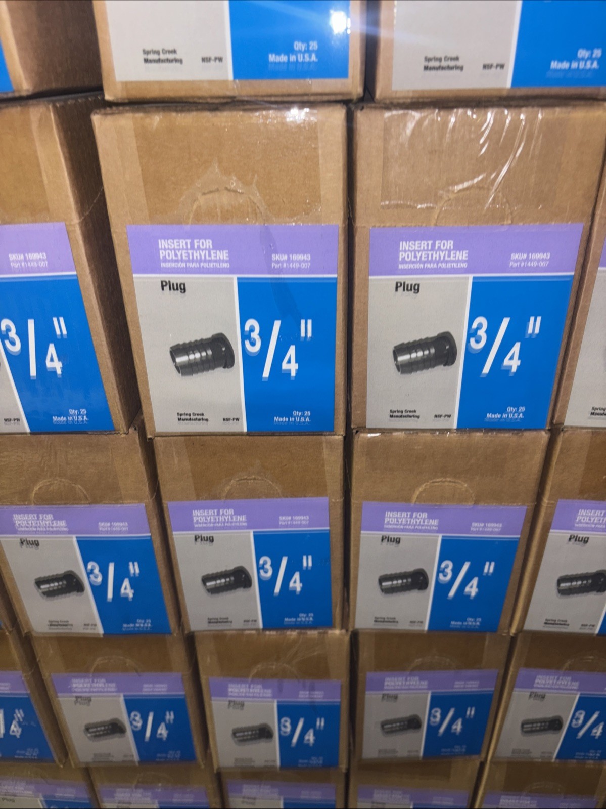 Poly Inserts | Plug | 3/4” | Qty. 25 | One Box