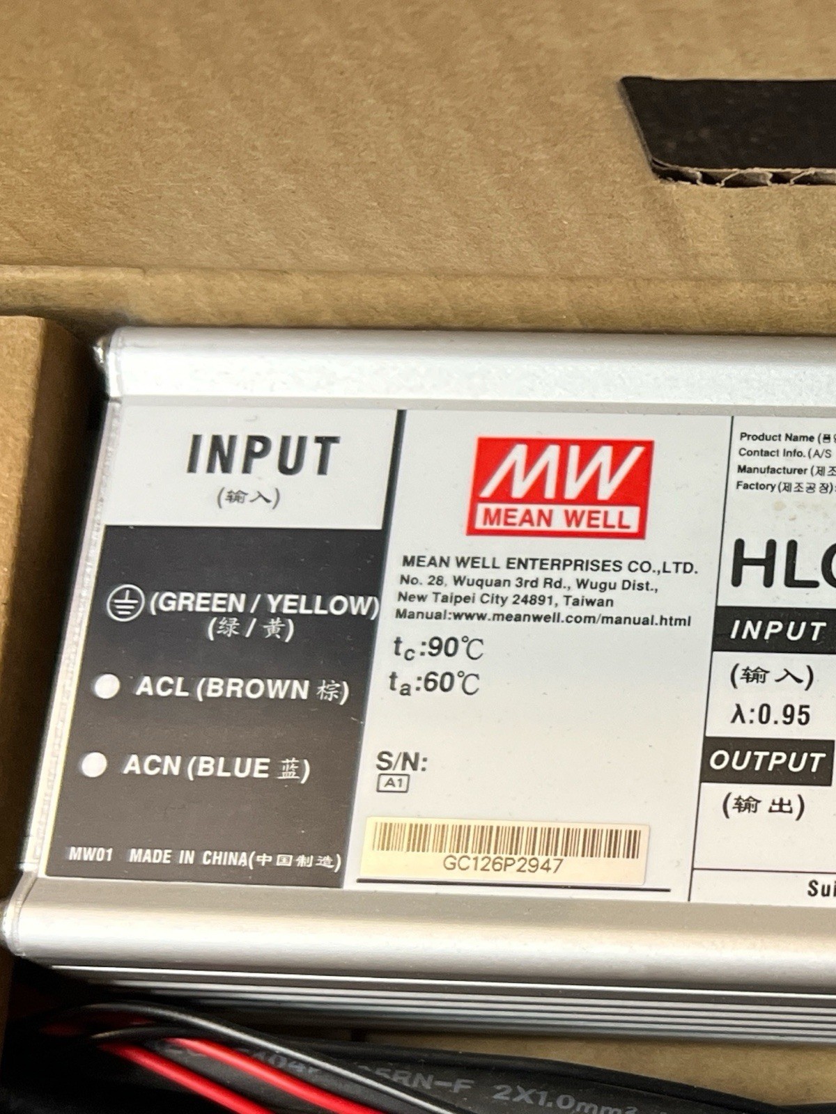 MEAN WELL HLG-185H-24 185H 24V 7.8A POWER SUPPLY NEW WITH BOX