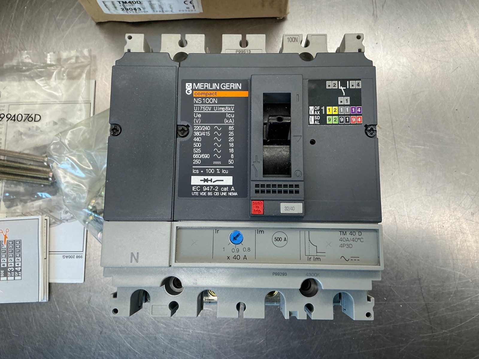 Merlin Gerin NS100N Compact Circuit Breaker 4P Base