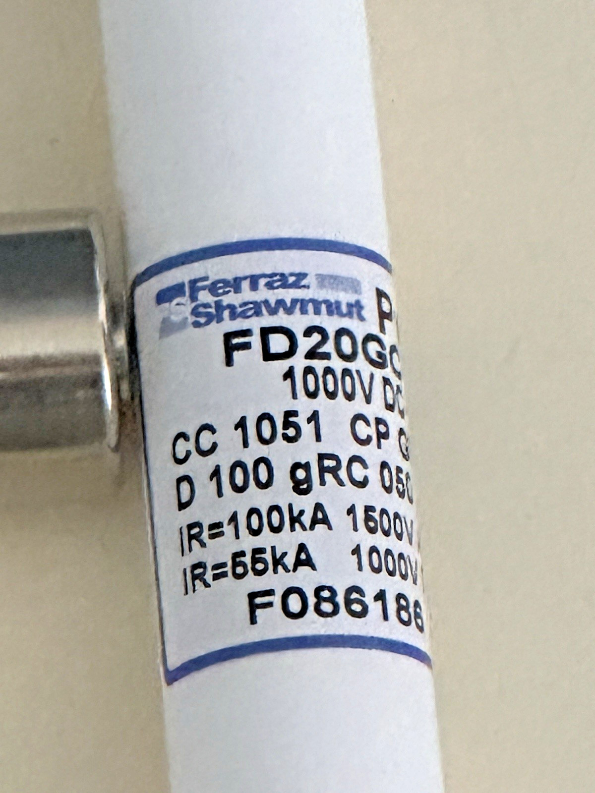 10 PCS Ferraz Shawmut Protistor FD20GC100V50T Fuse 1000VDC-1500VAC 50A NEW INBOX