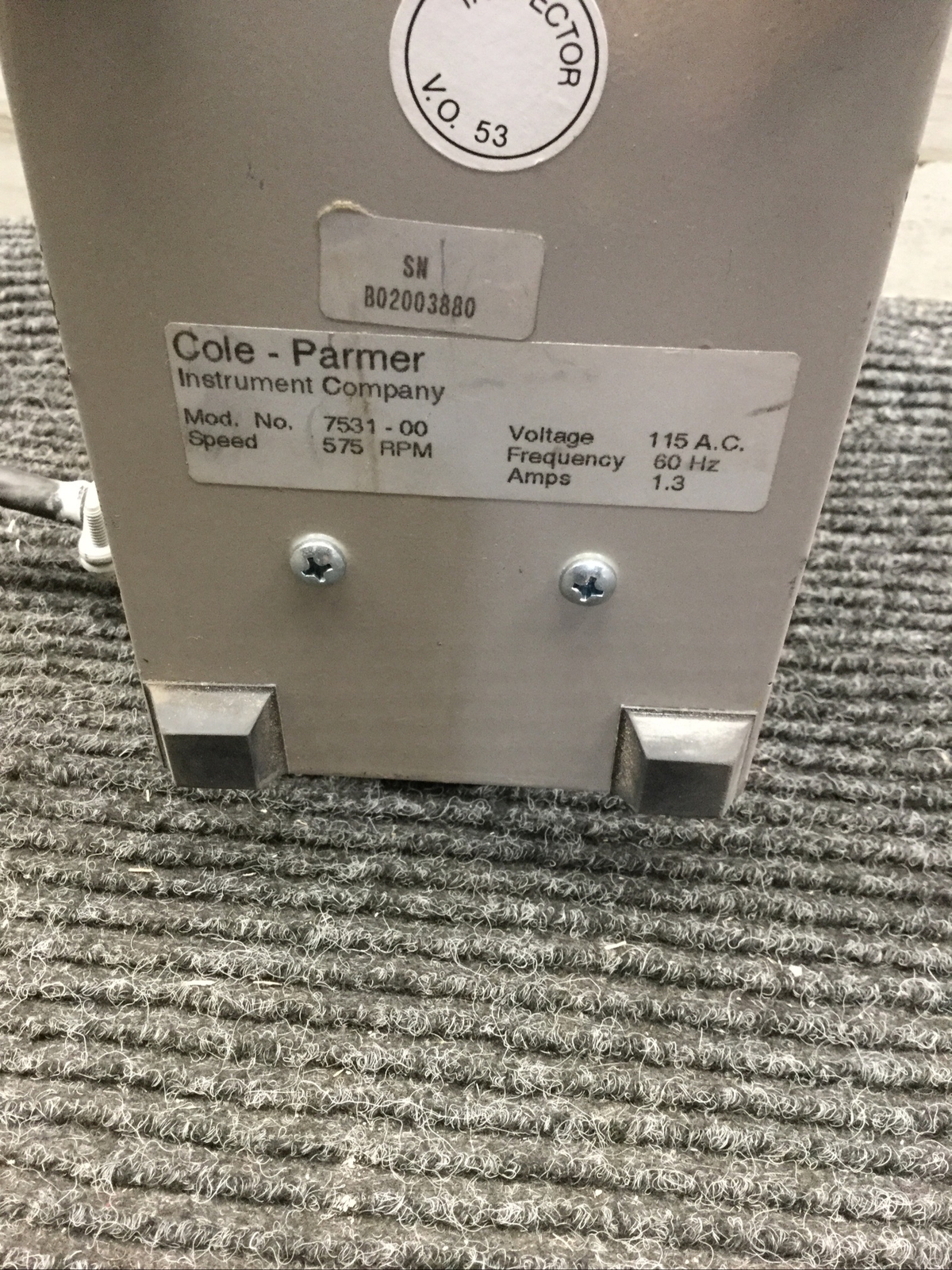 Used Cole-Parmer MasterFlex Pump 575 RPM, 115 Volts, 1.3 Amps